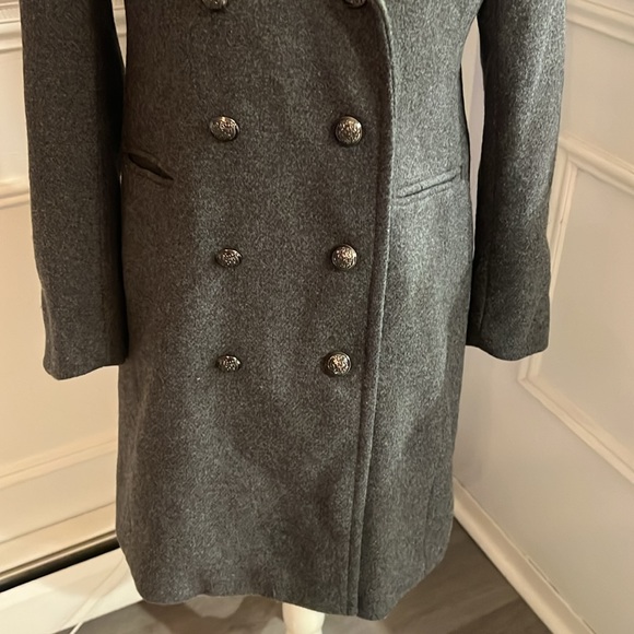 Banana Republic Grey Wool Blend Pea Coat - Picture 3 of 10